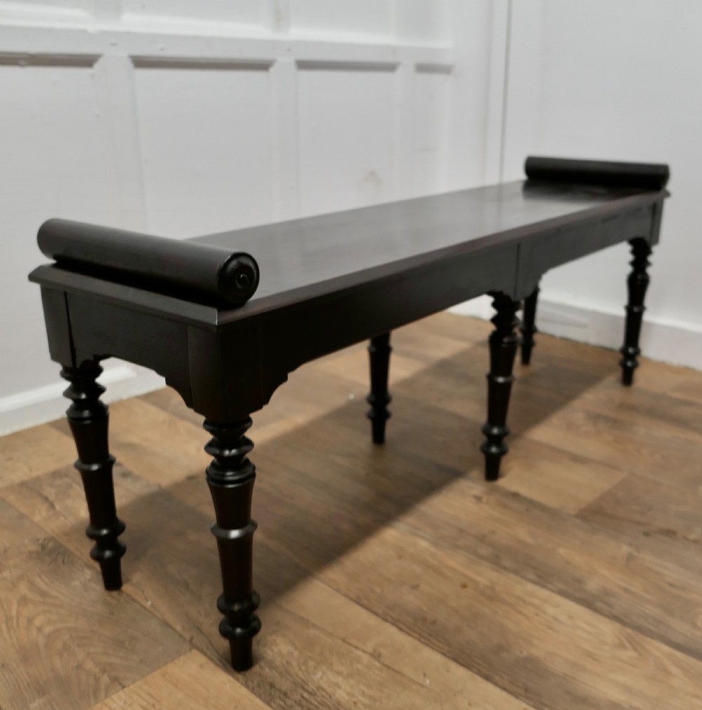 Superb Rosewood Willian IV Window Seat, Hall Bench View IV
