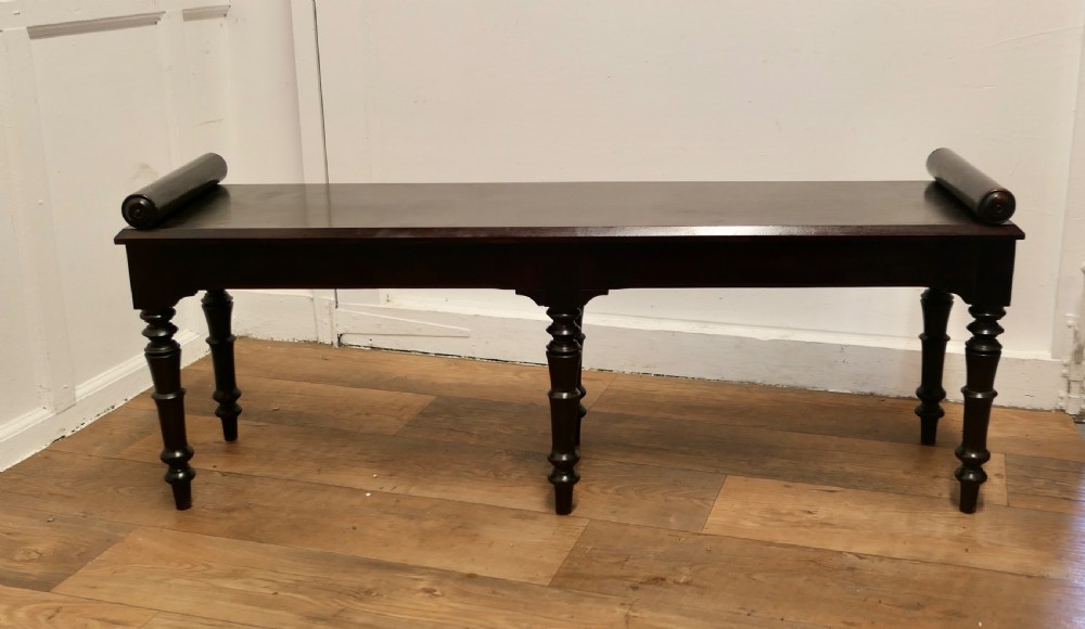 Superb Rosewood Willian IV Window Seat, Hall Bench View VI