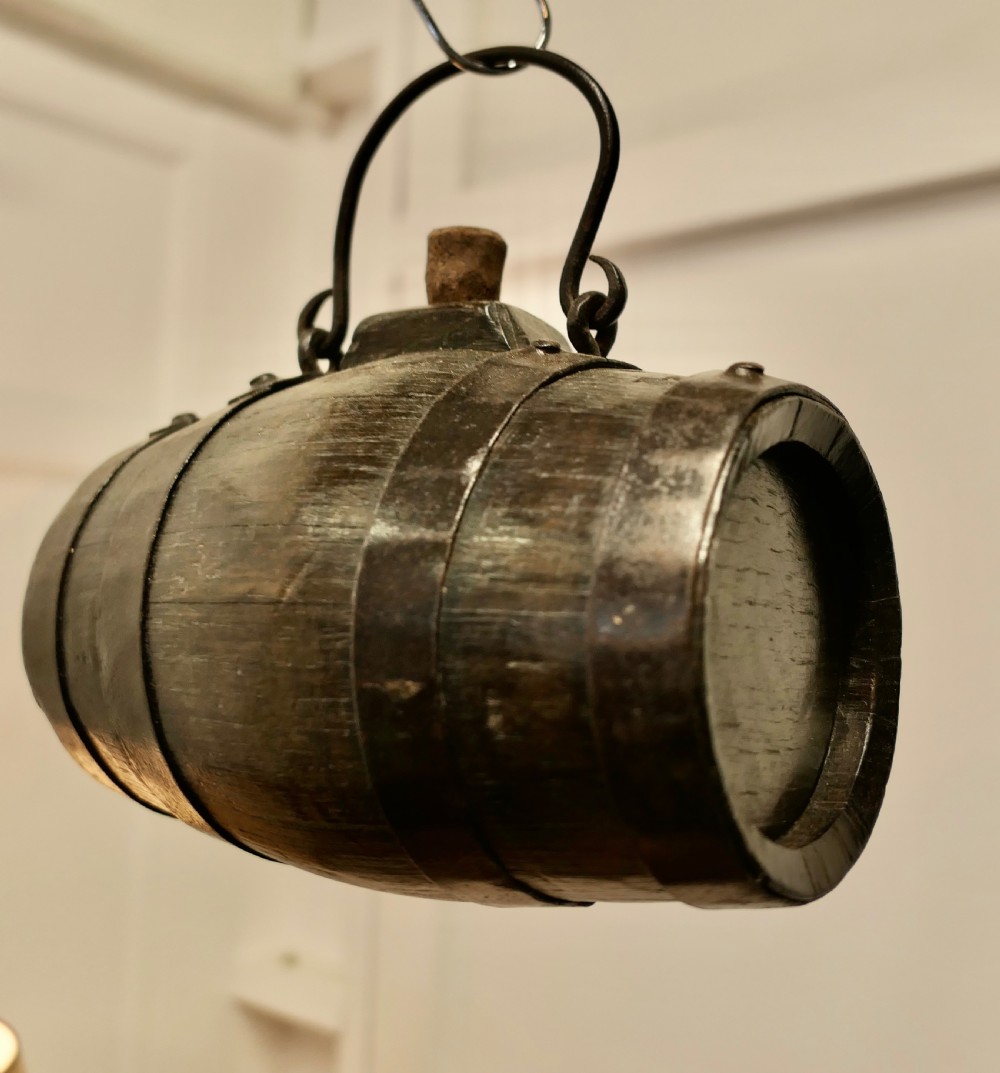 Welsh Oak Cider Flask, Welsh Oak Harvest Costrel View V