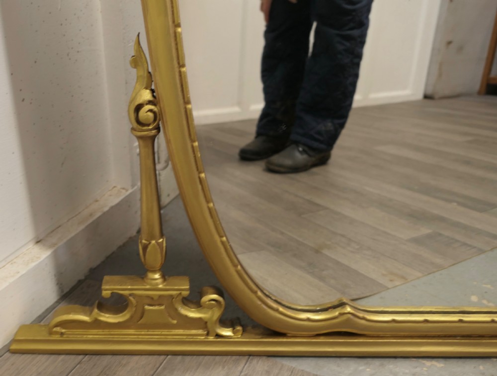 A Very Large Art Nouveau Gilt Over Mantle Mirror  View VII