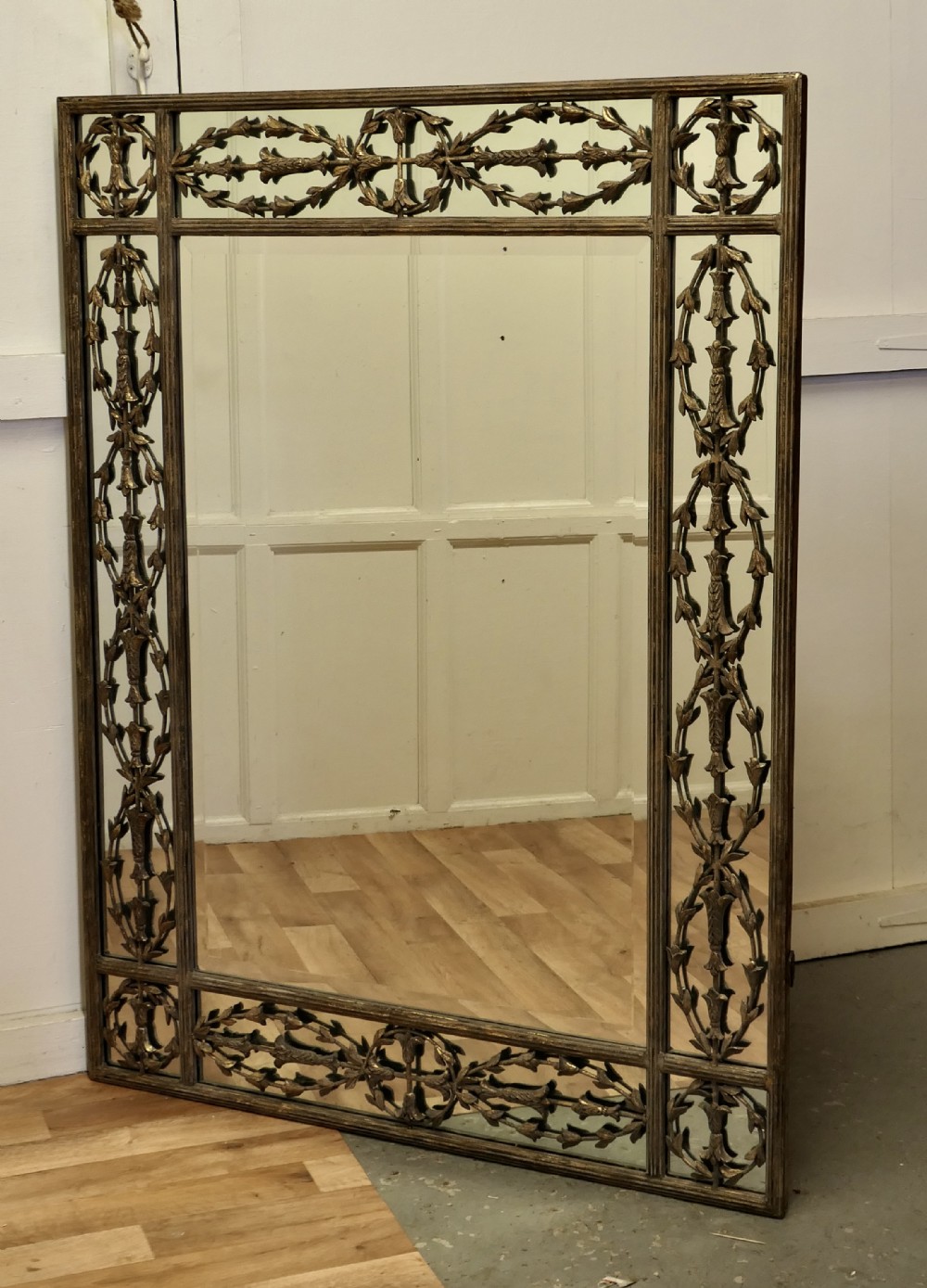 Large Decorative Gilt Wall Mirror