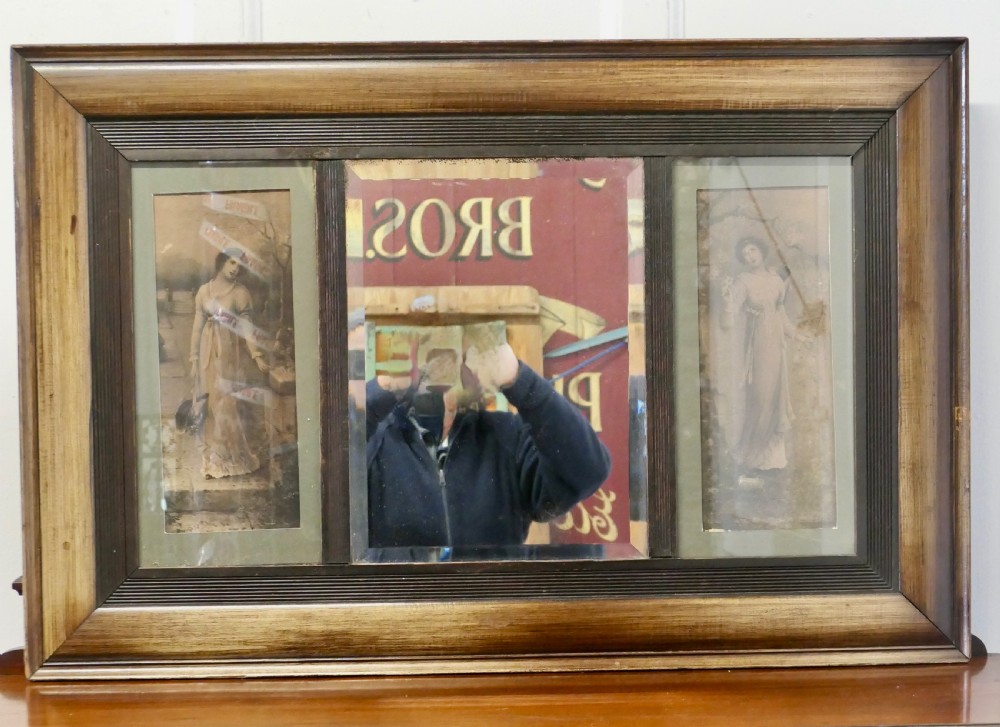 Edwardian Wall Mirror with Prints View II