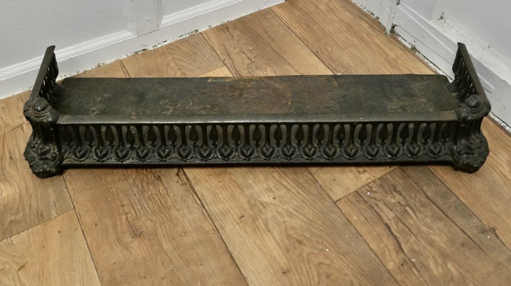 Art Nouveau Cast Iron Colebrookdale Style Fender or Dog Grate View II