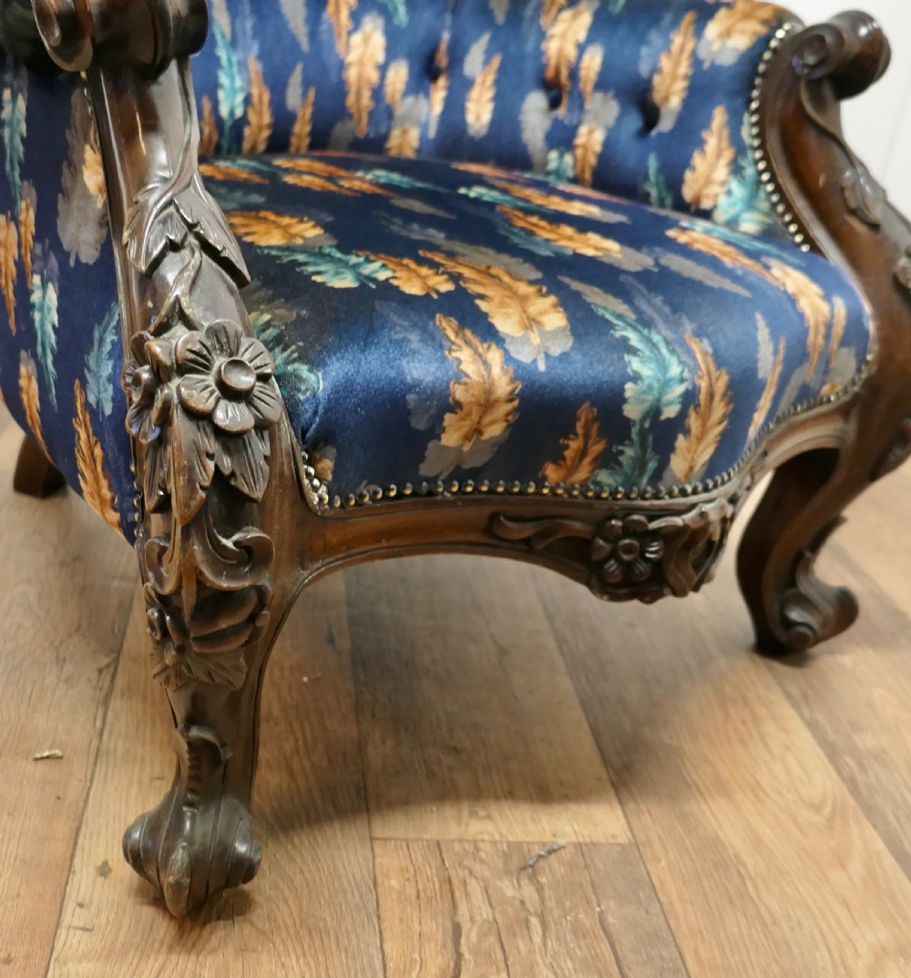 A Pair of Large Franco Chinese Carved Salon Chairs View XIII
