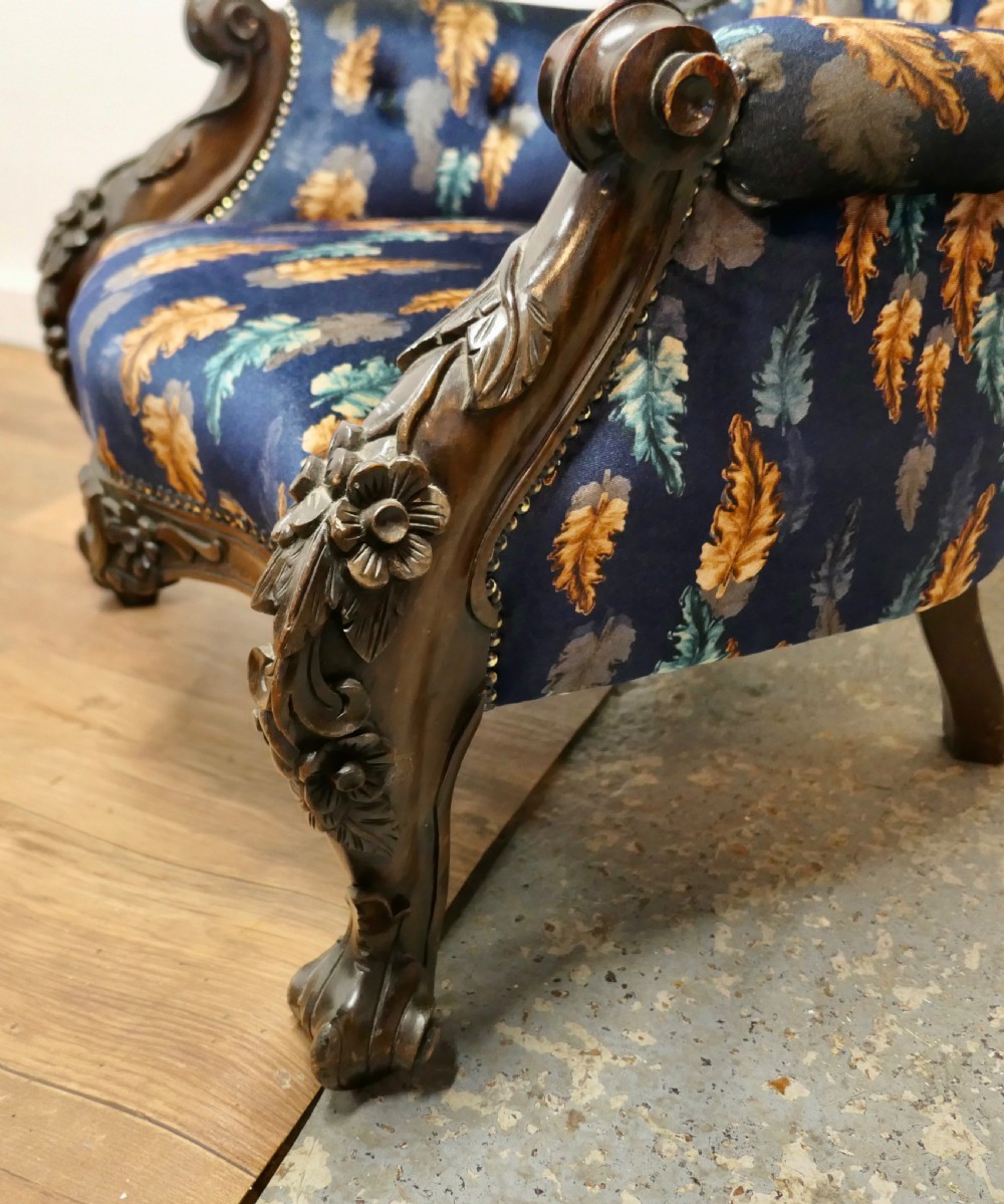 A Pair of Large Franco Chinese Carved Salon Chairs View XIV