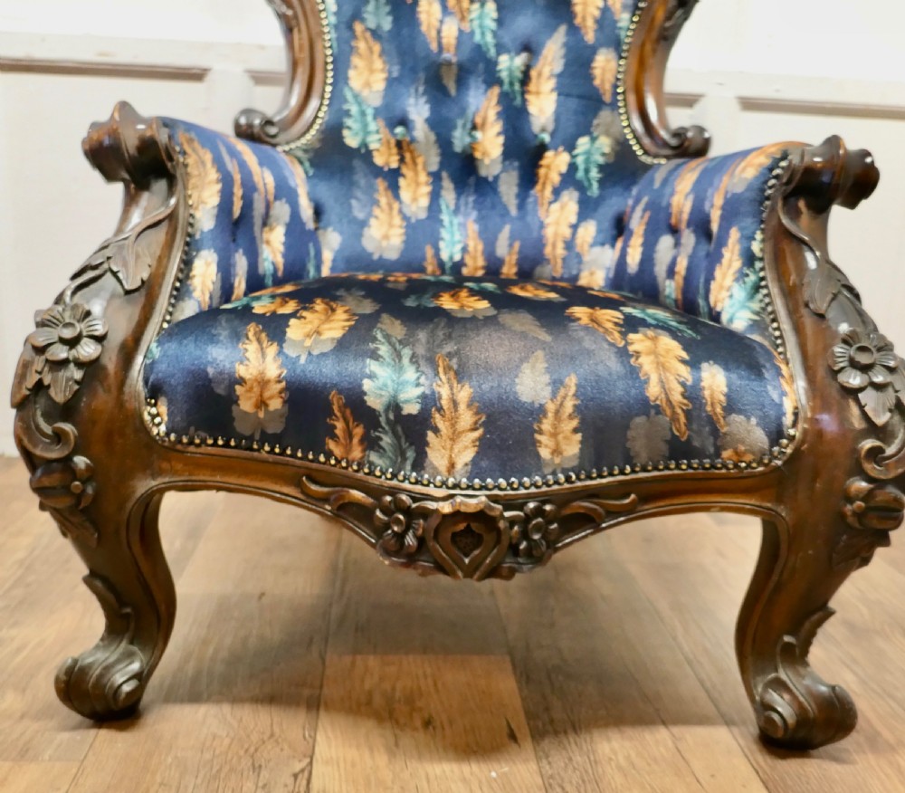 A Pair of Large Franco Chinese Carved Salon Chairs View XV