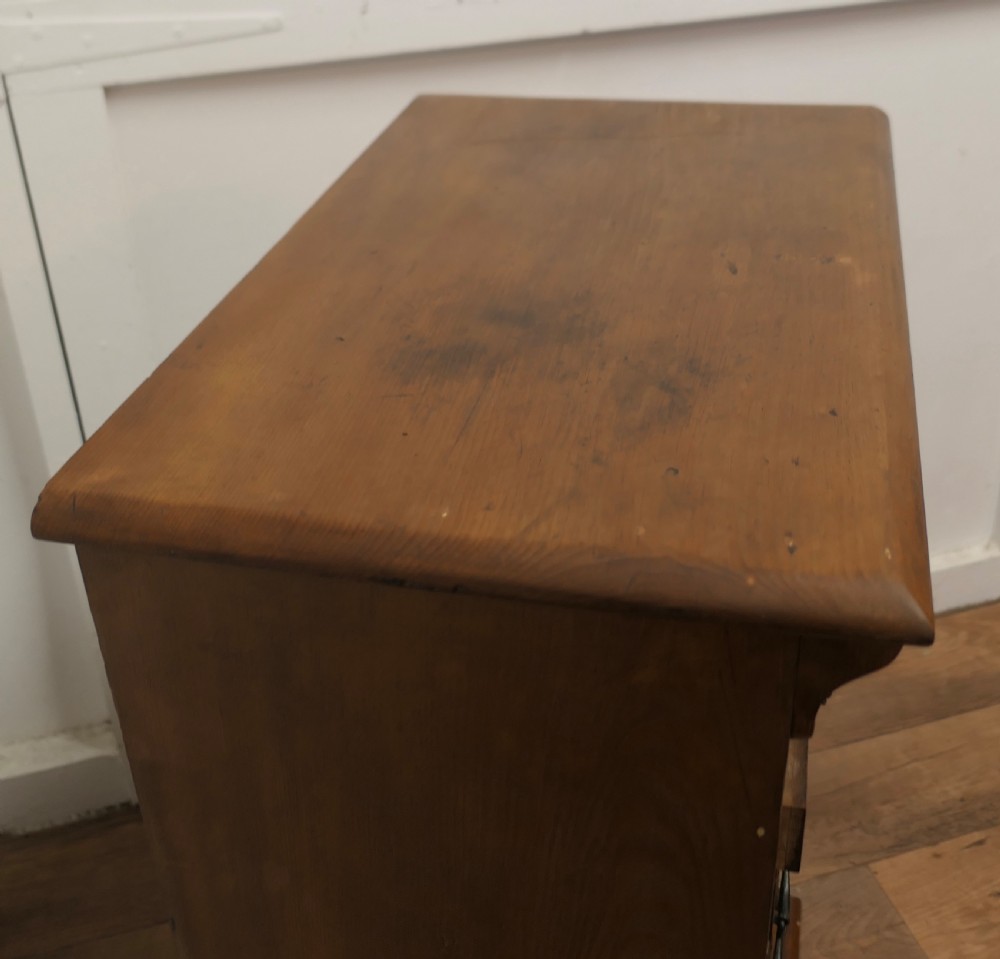Arts and Crafts Pine Collectors Cabinet Filing Drawers View X