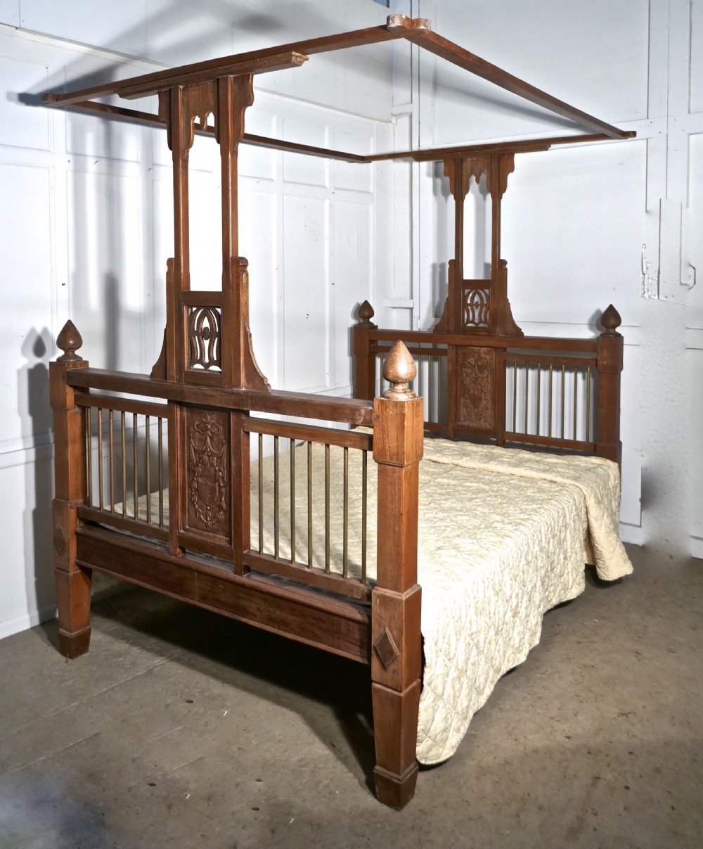 Anglo Indian Antique 4 Poster 5ft Double Bed
