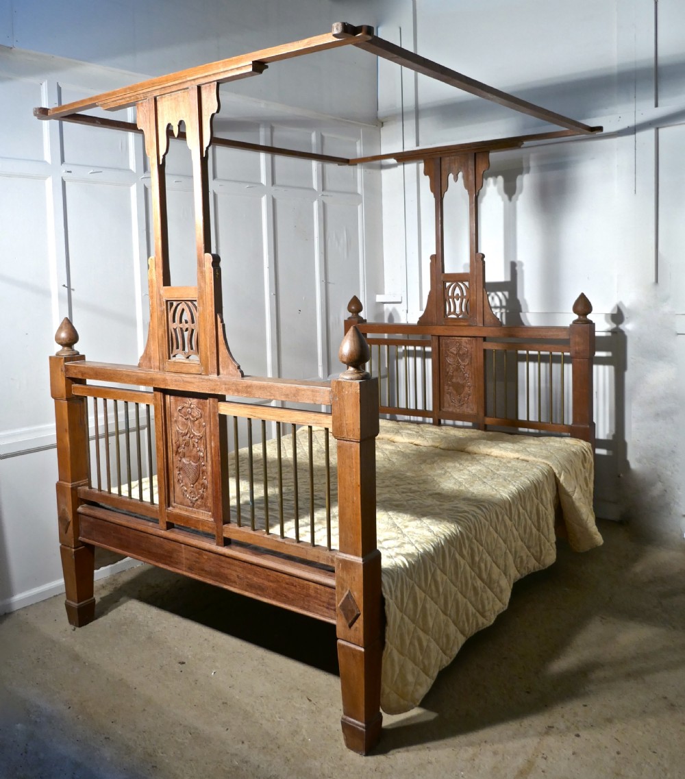 Anglo Indian Antique 4 Poster 5ft Double Bed View III