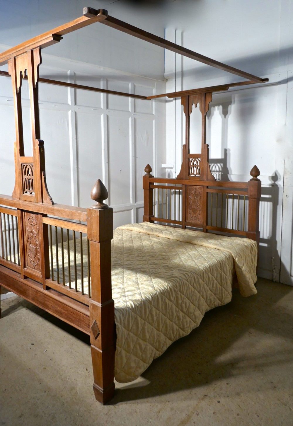 Anglo Indian Antique 4 Poster 5ft Double Bed View IV