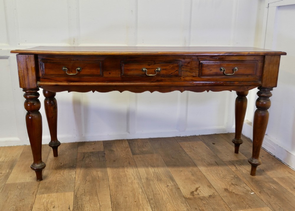 Long Fruitwood Hall Table, Serving Table