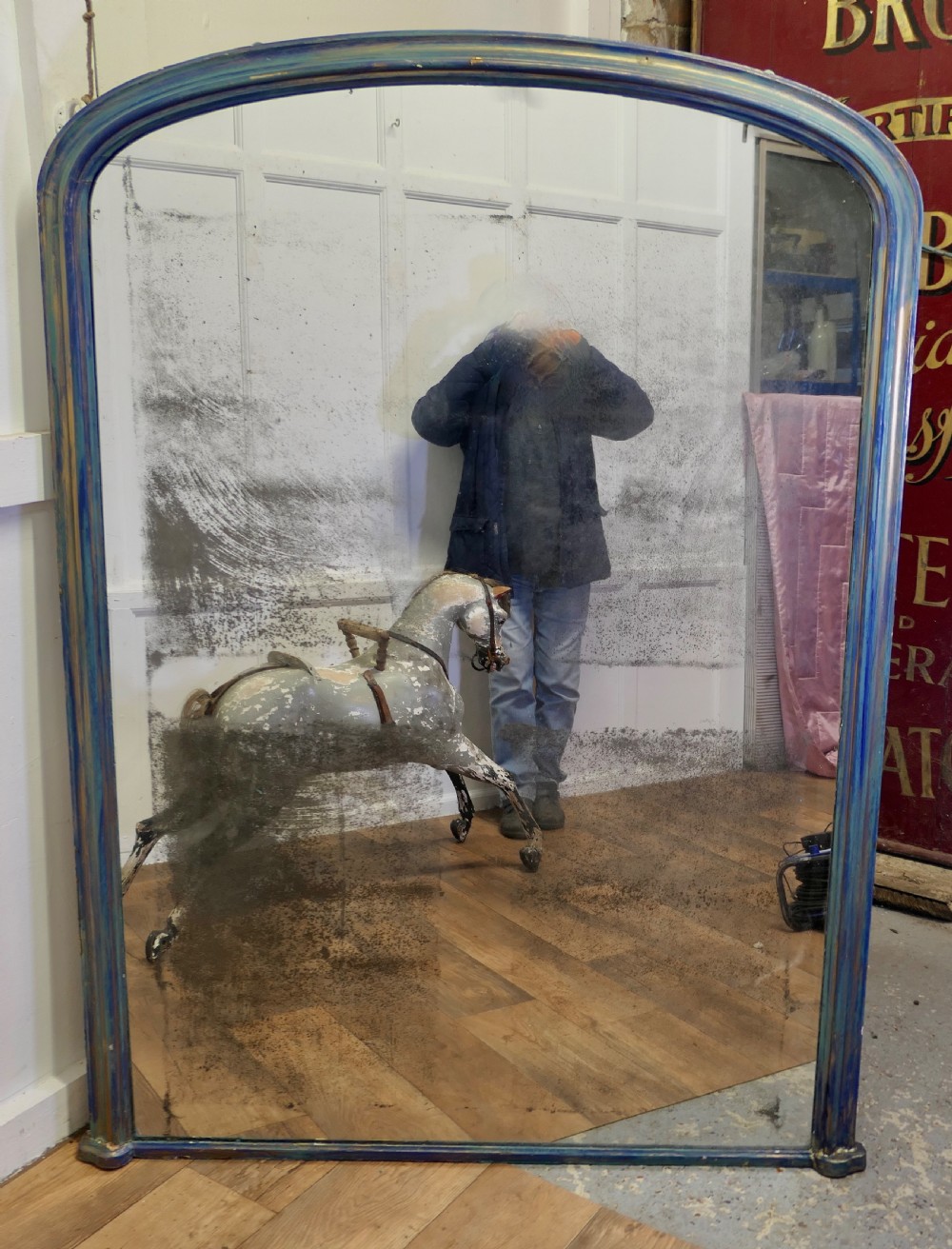 Very Large French 19th Century Louis Philippe Mirror/Overmantle View III