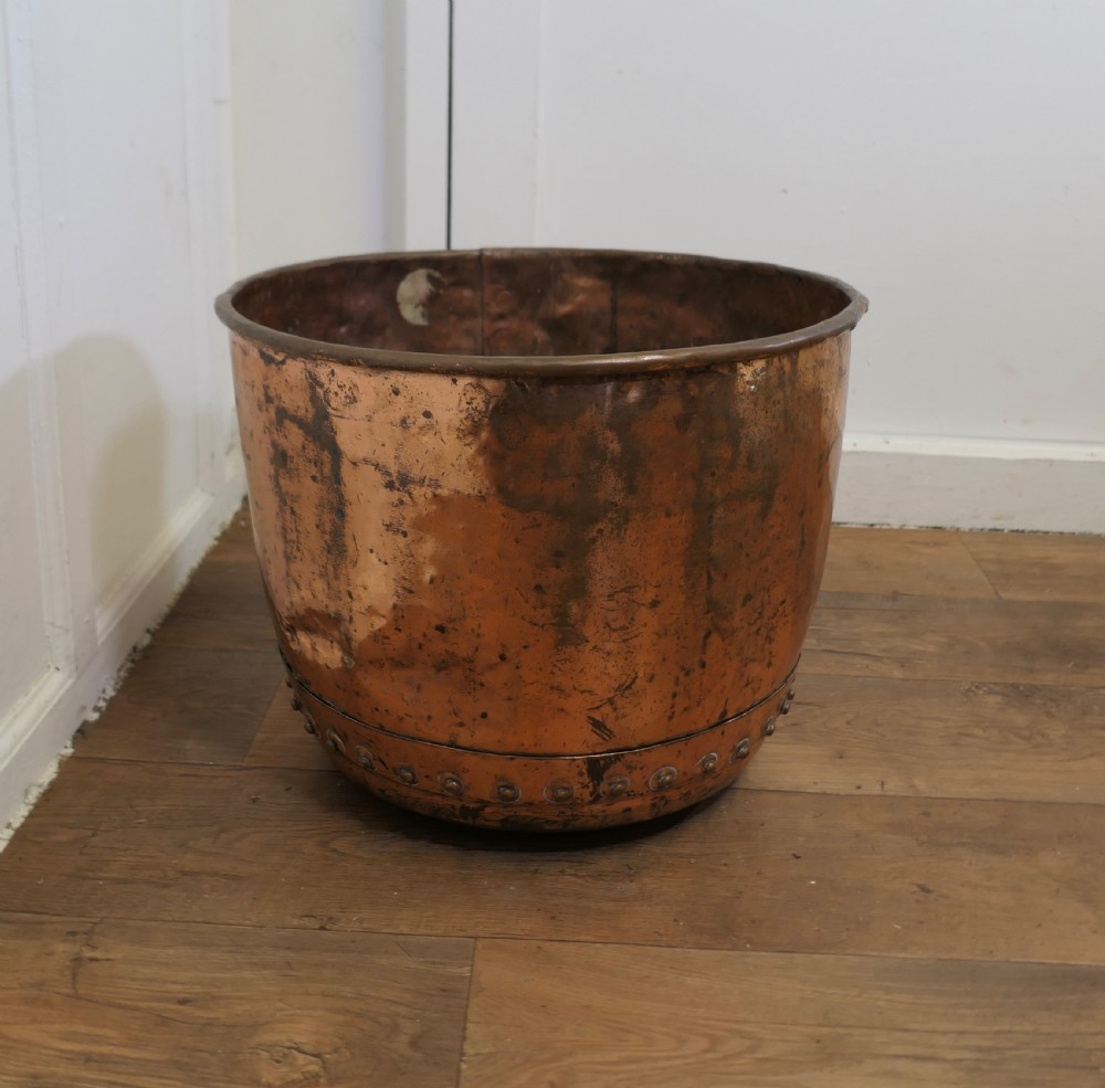 19th Century Copper, Log Bin Cauldron View III