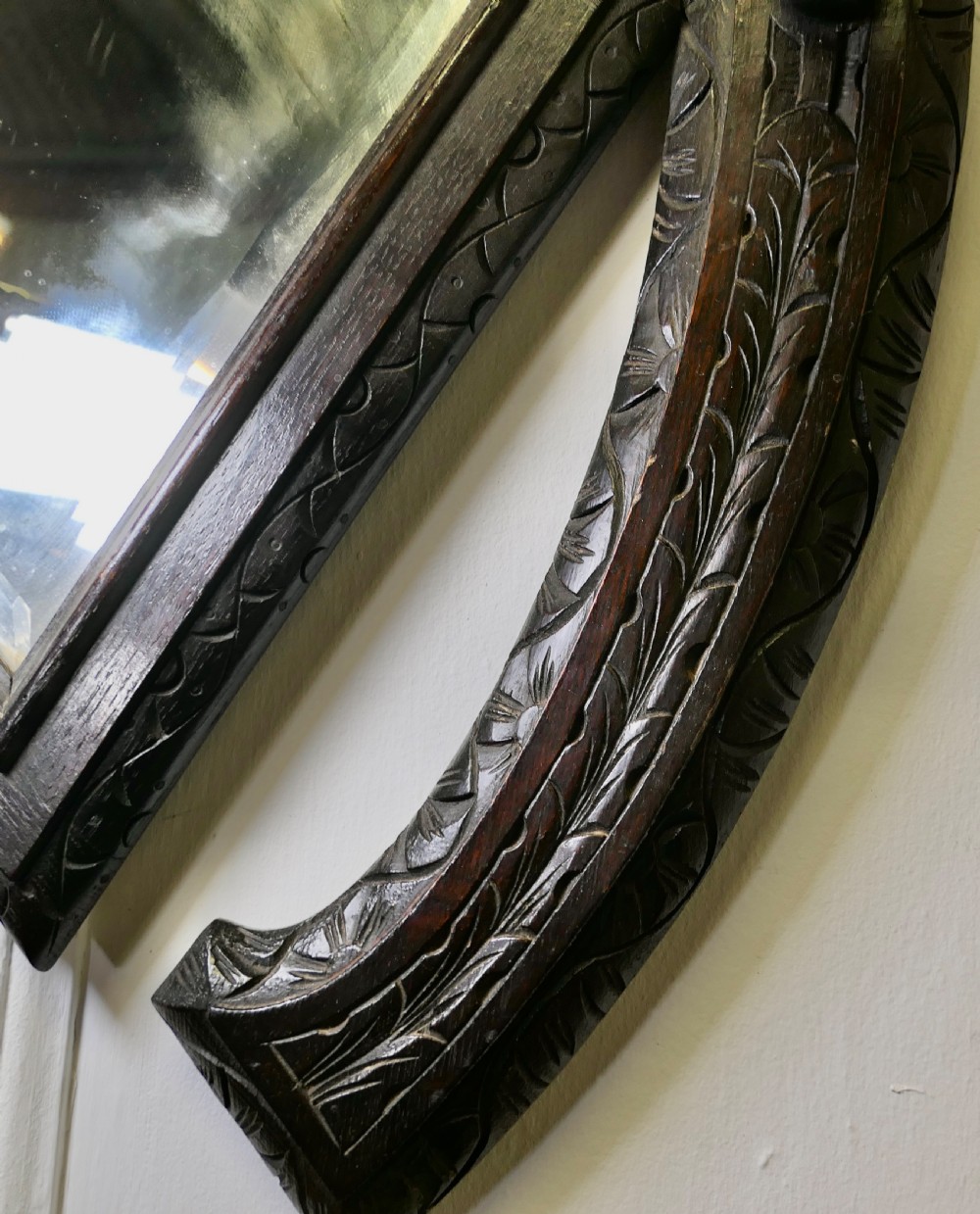Gothic Horseshoe Coat and Tack Rack with Mirror View V