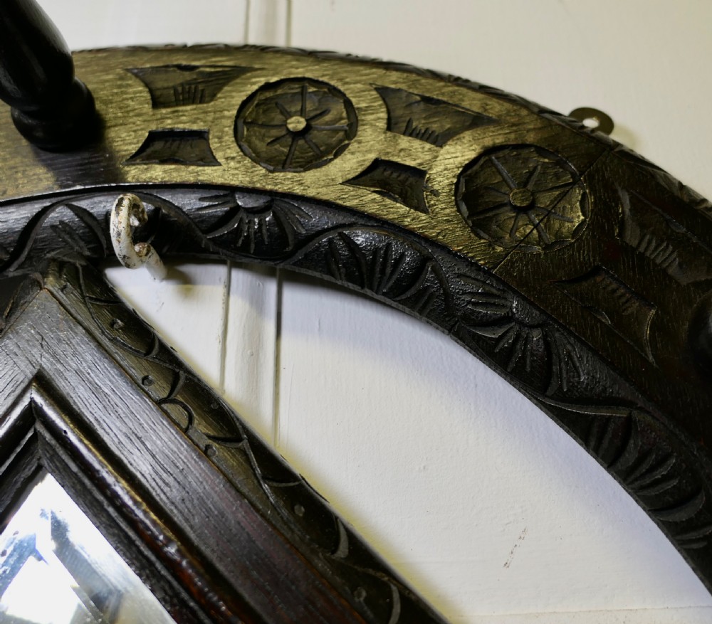 Gothic Horseshoe Coat and Tack Rack with Mirror View VI