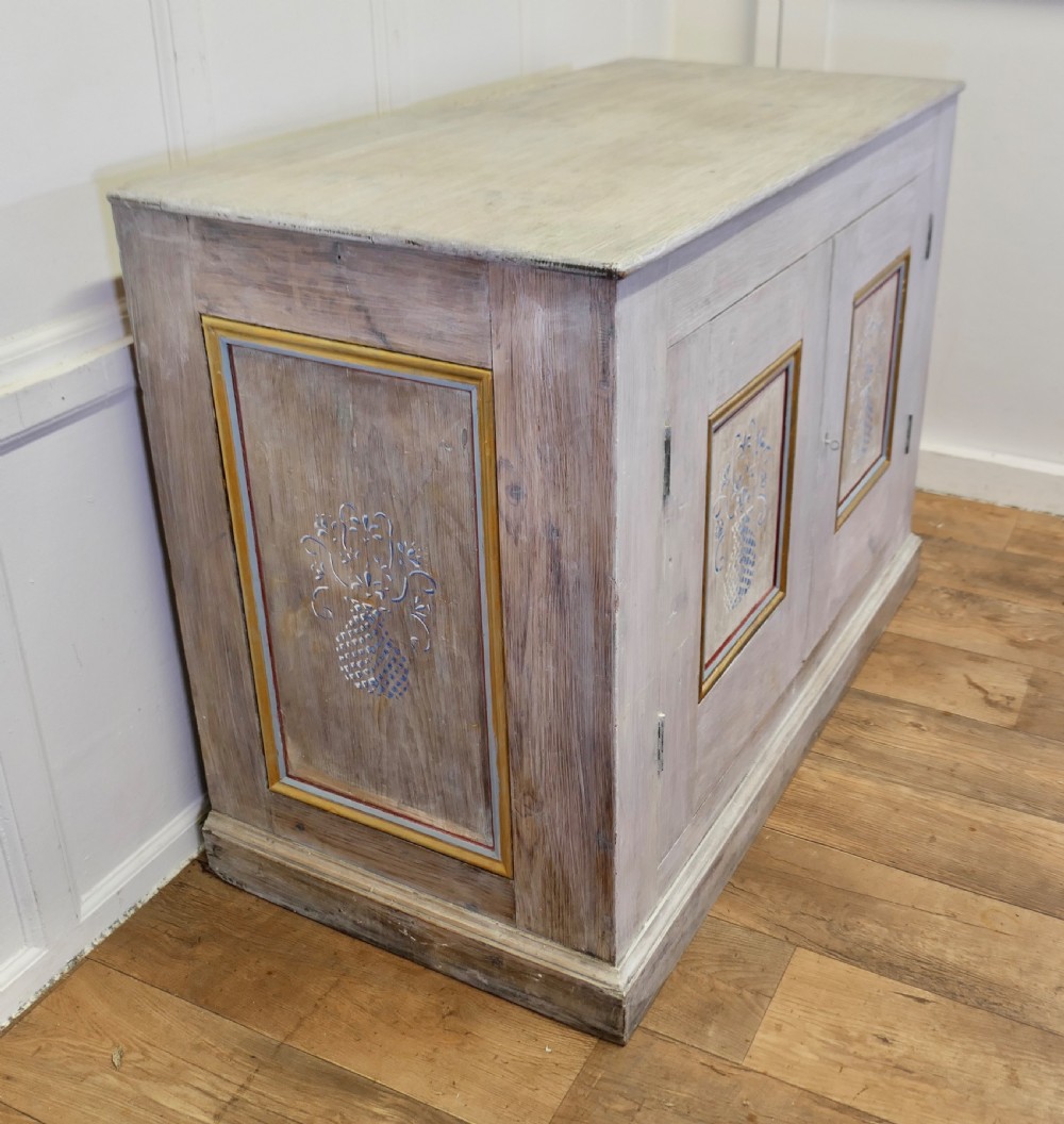 Large Hand Painted Cupboard from South of France