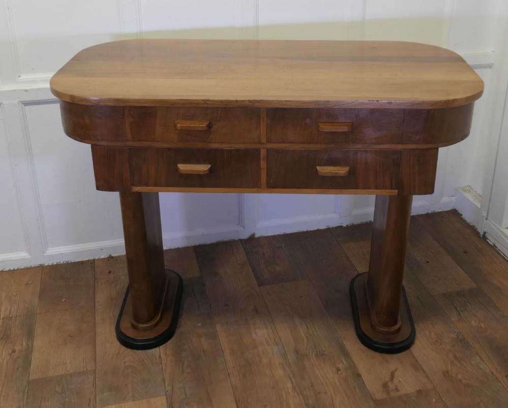 Art Deco Odeon Style Console Greeter in Walnut View II