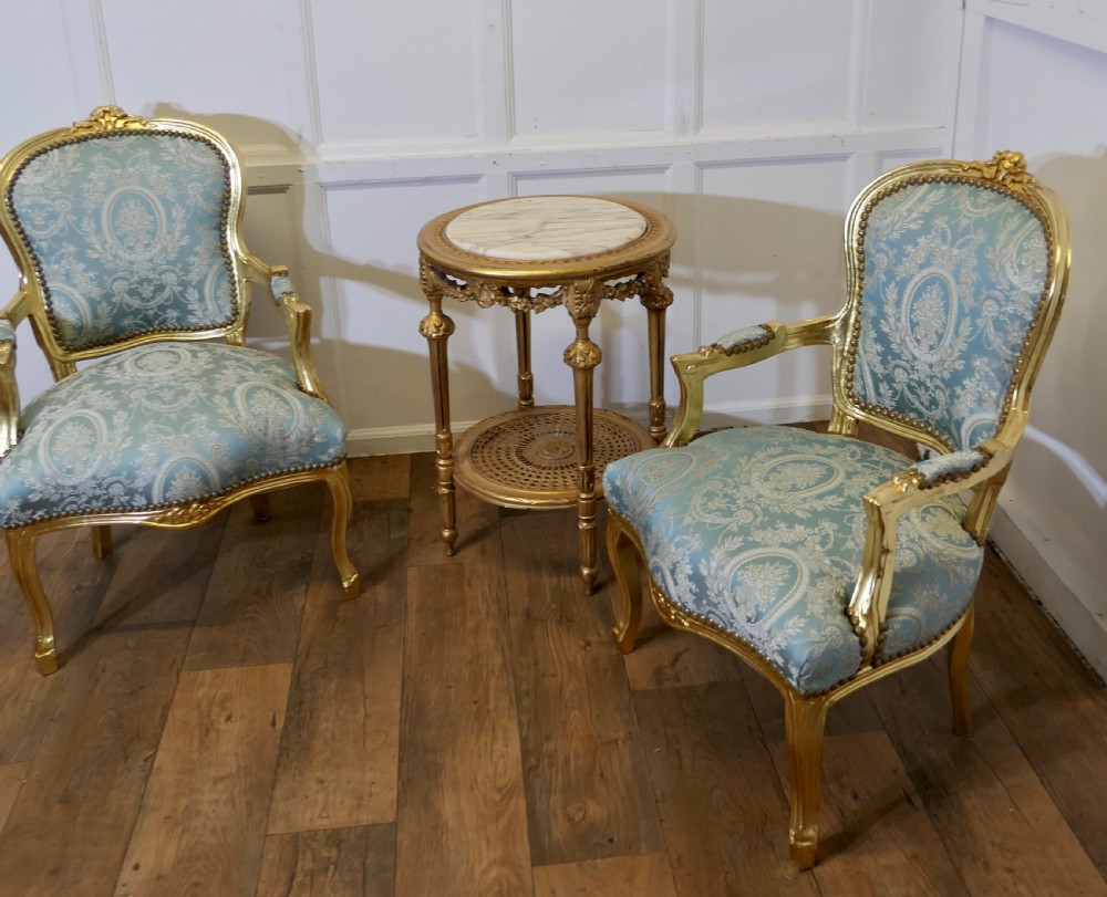 A Superb Pair of French 19th Century Gilt Salon Chairs View III