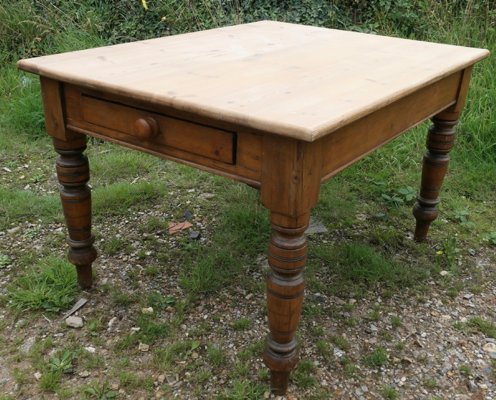 6 Seater Farmhouse Style Pine Kitchen Table   View III