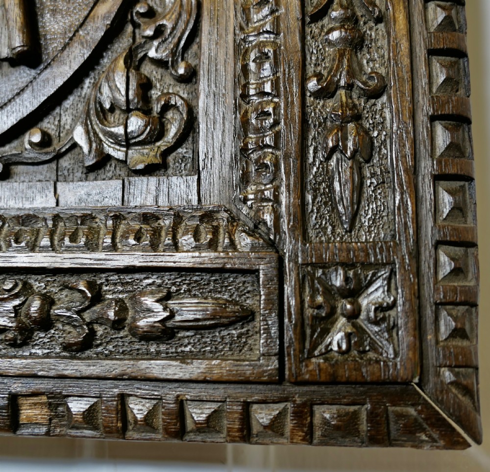 Carved Oak Key Cupboard View V