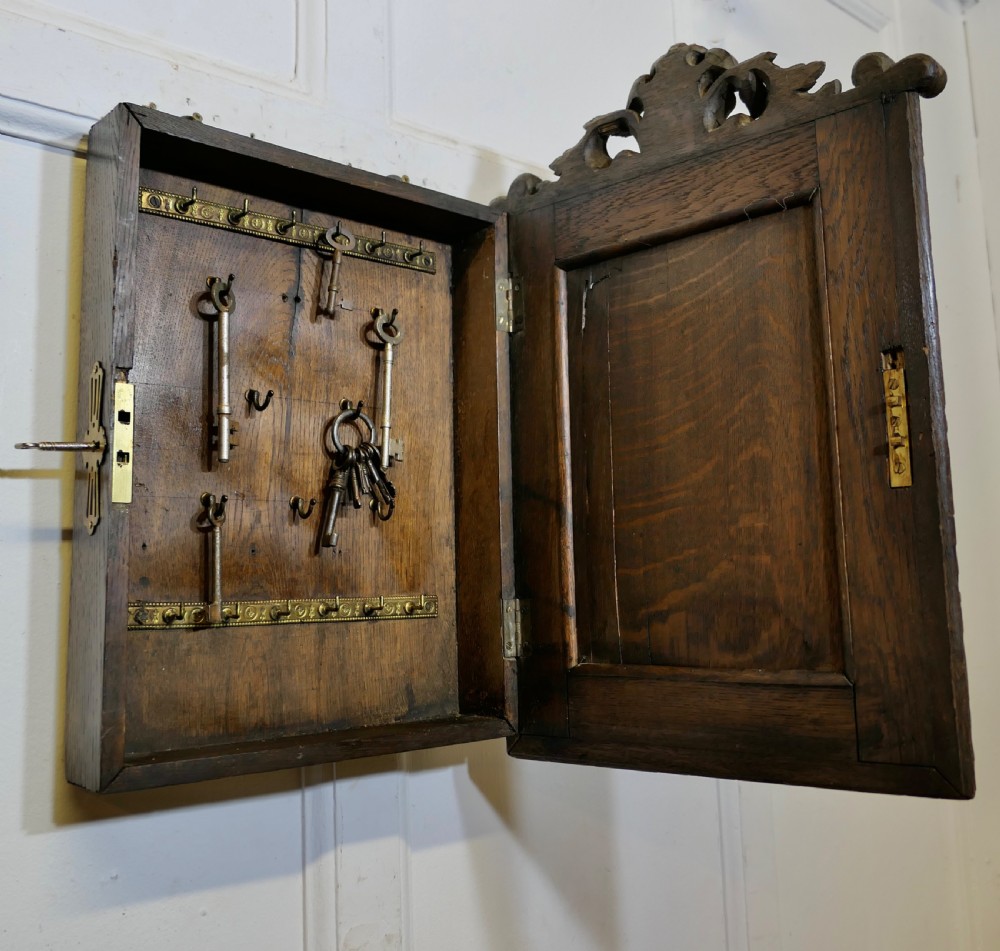Carved Oak Key Cupboard View VII