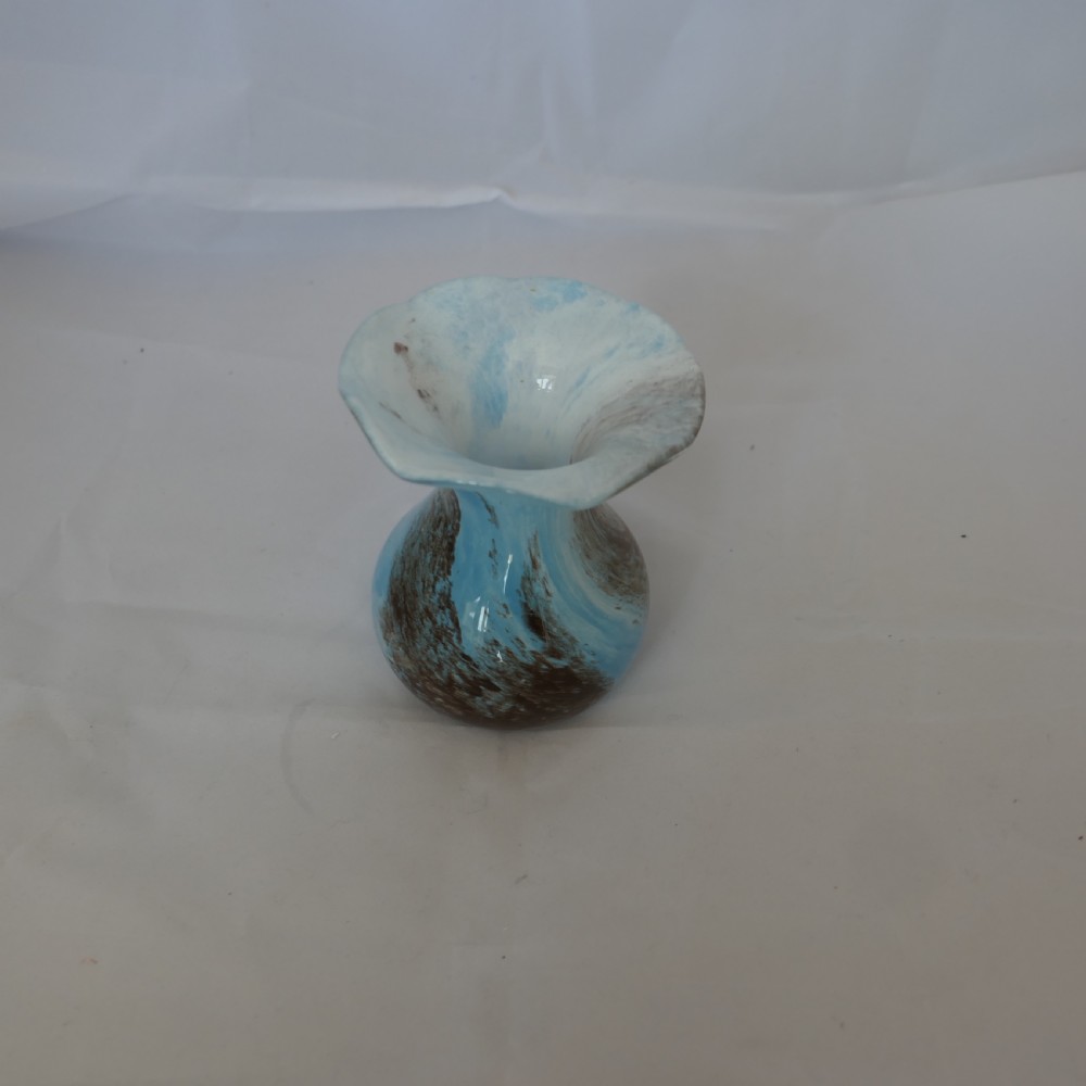 Hand Blown Victorian Blue Posy Vase View II
