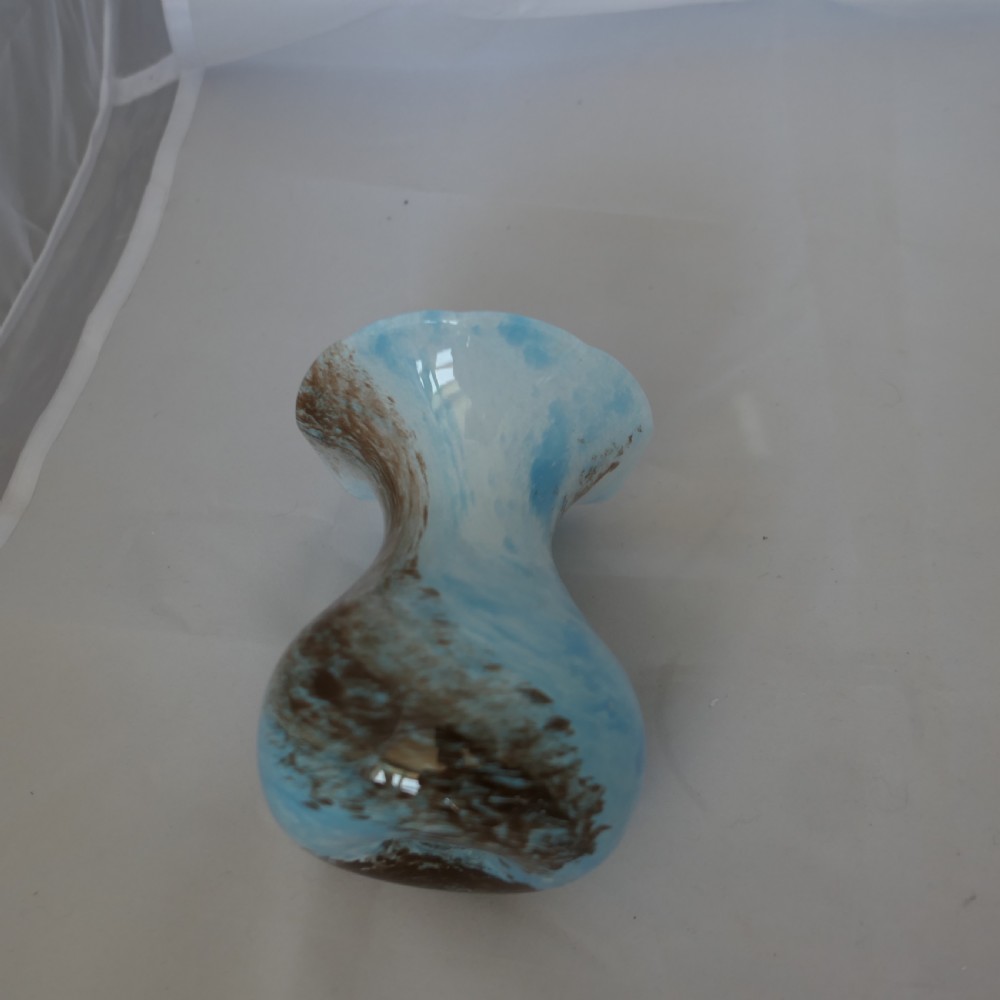 Hand Blown Victorian Blue Posy Vase View IV