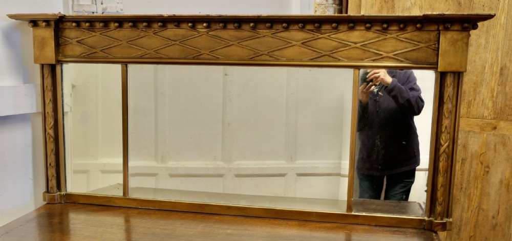 Regency Triple Plate Gilt Mirror or Over Mantle  View II