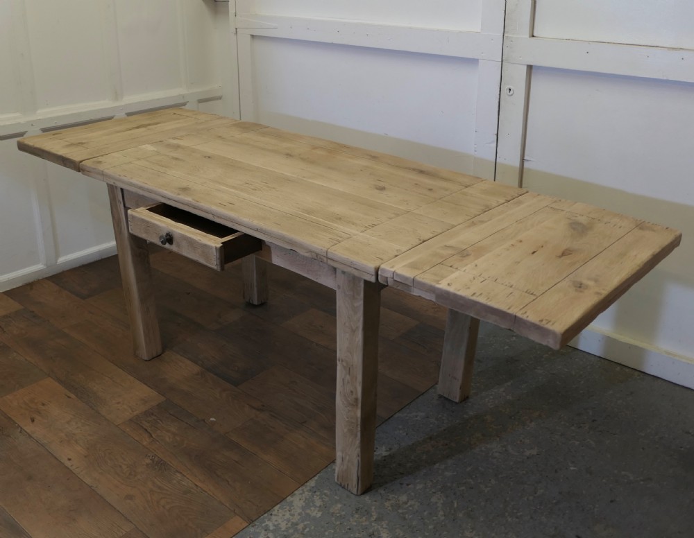 Sun Bleached Oak 7ft Extending Dining Table View IV