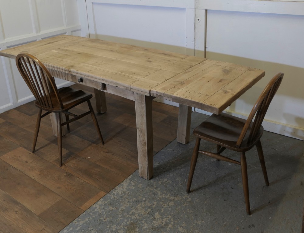 Sun Bleached Oak 7ft Extending Dining Table View VI