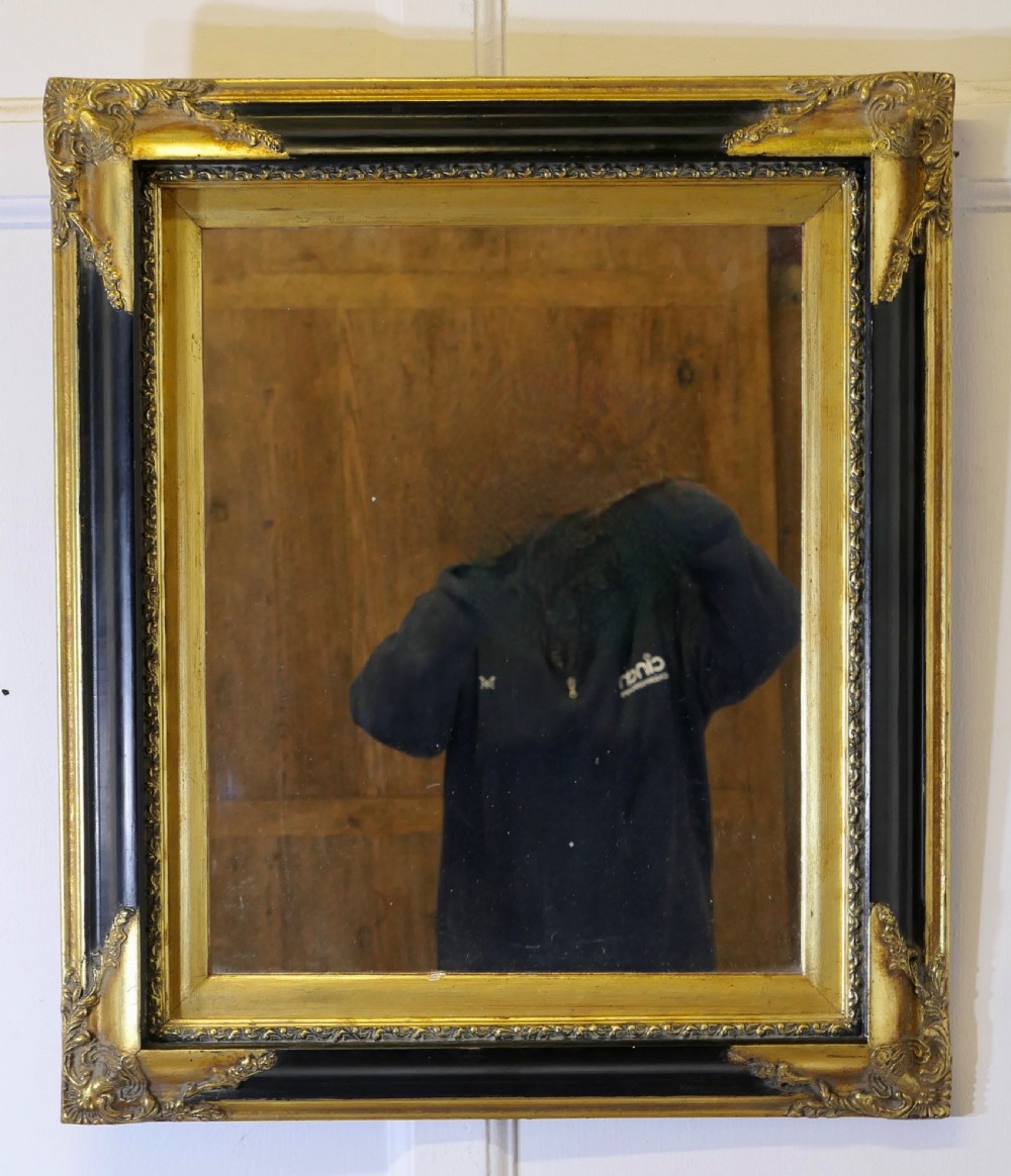 An Elegant Regency Gilt and Black Wall Mirror View IV