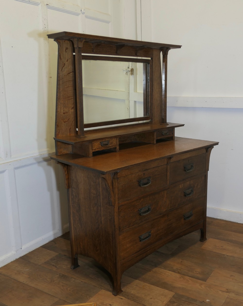 Arts and Crafts Oak Dressing Chest   View III
