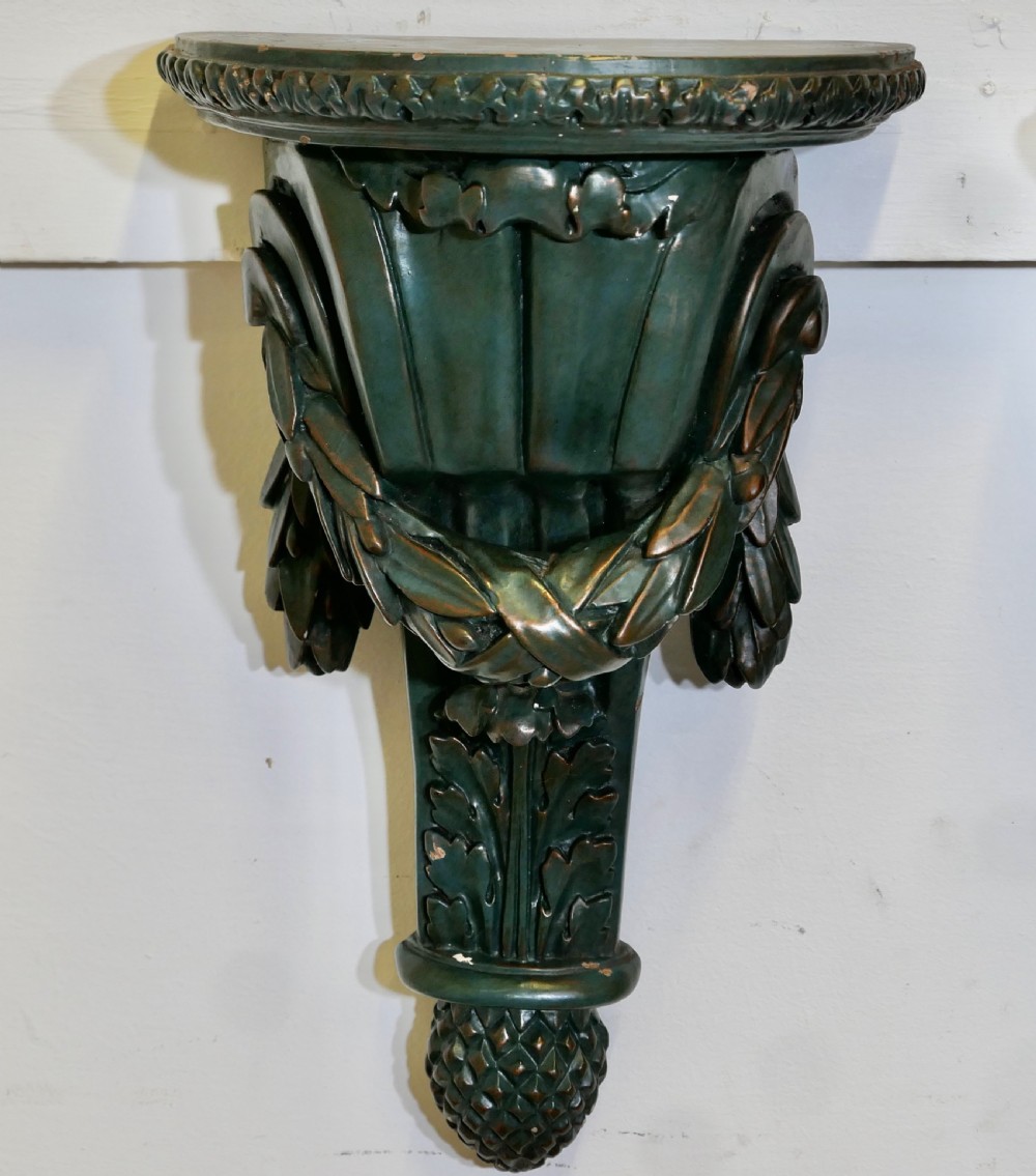 A Pair of 19th Century Green Wall Brackets View V