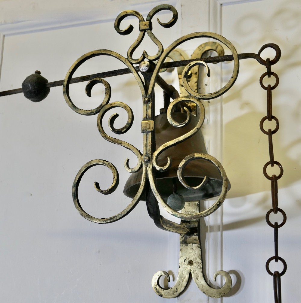 19th Century Brass and Iron Monastery Door Bell View III