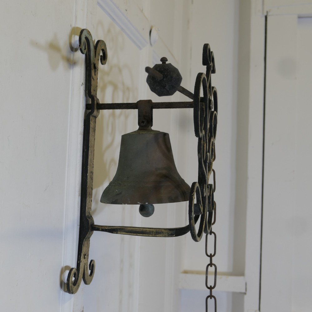 19th Century Brass and Iron Monastery Door Bell View IV