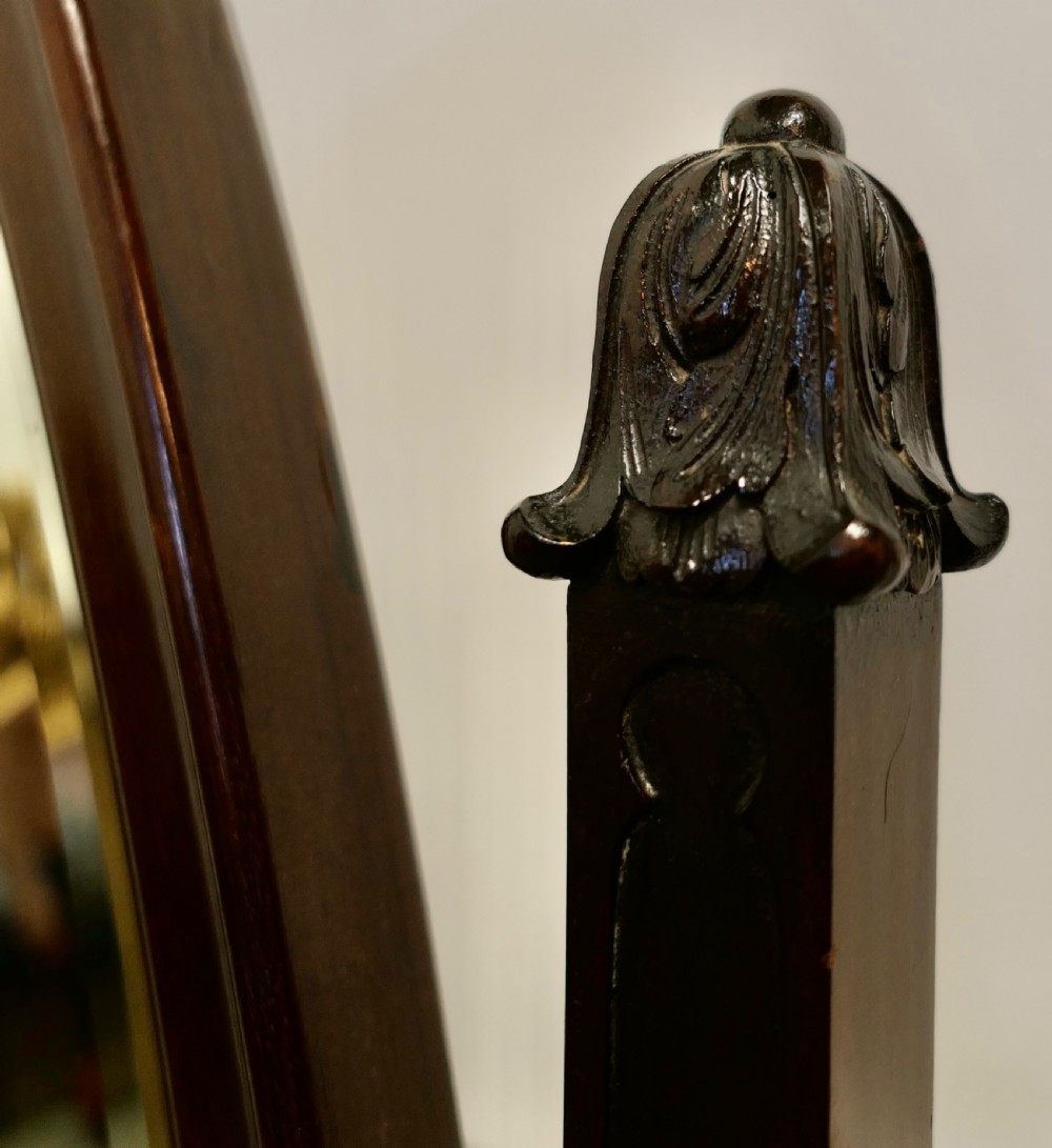  Large French Oval Cheval Dressing Mirror View VIII