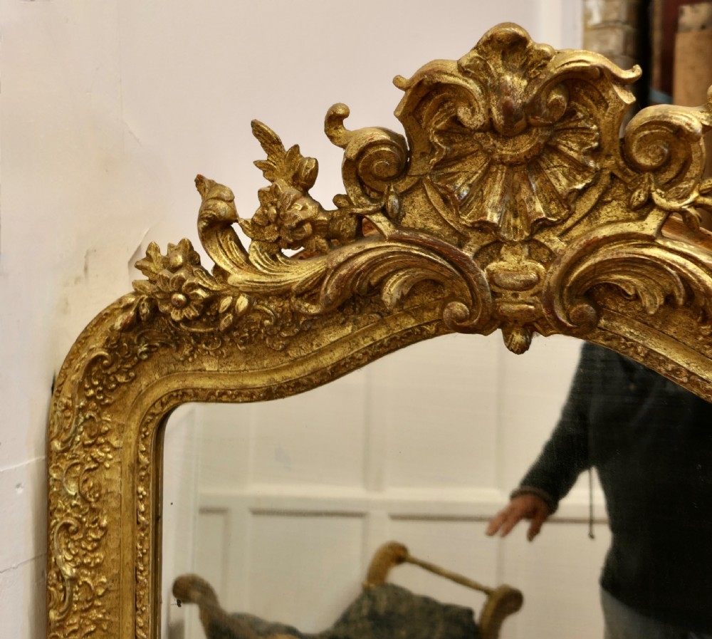 Large Very Decorative Elaborate French Louis Philippe Wall Mirror  View V