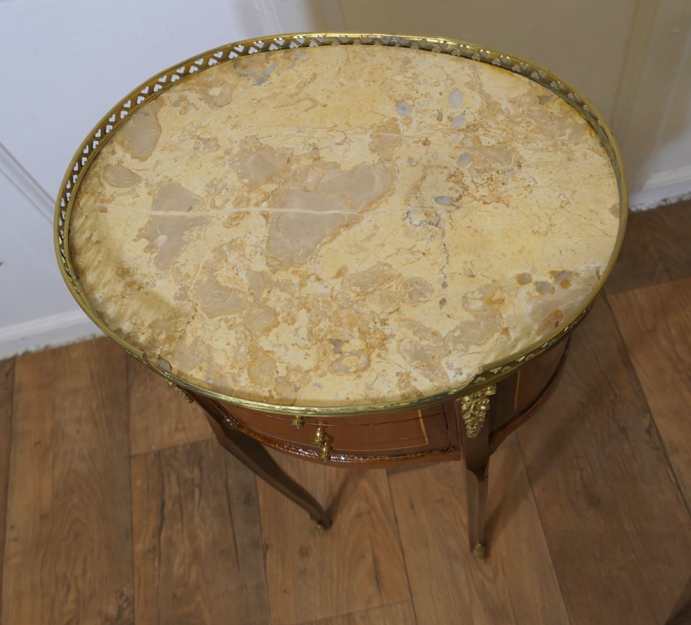 A Pair of French 19th Century Oval Side Tables or Bedside Cabinets   View VI