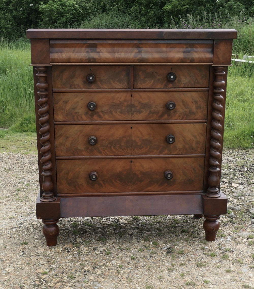  Large Victorian Mahogany Chest of Drawers, Scotch Chest