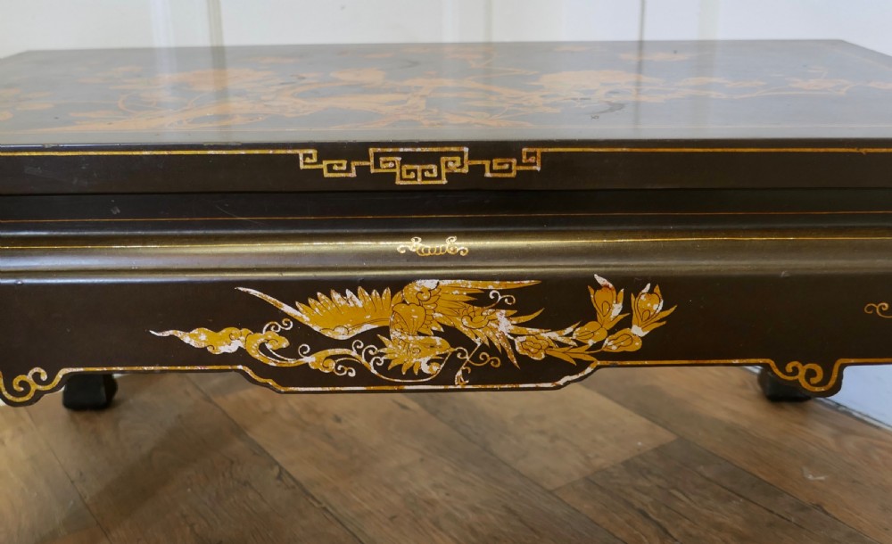 Painted and Lacquered Chinoiserie Coffee Table   View III