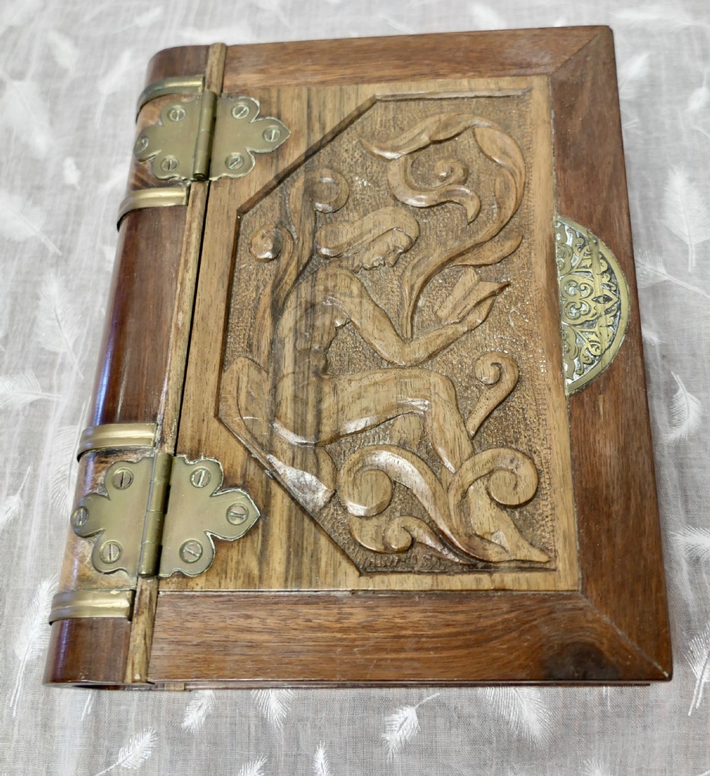 A Rare Art Nouveau Carved Secret Safe Book