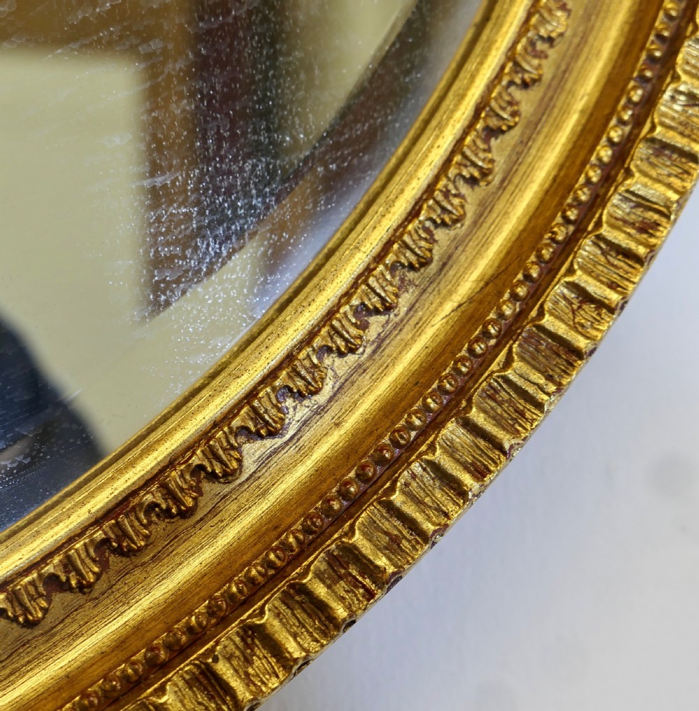 Large French Gilt Oval Mirror View IV