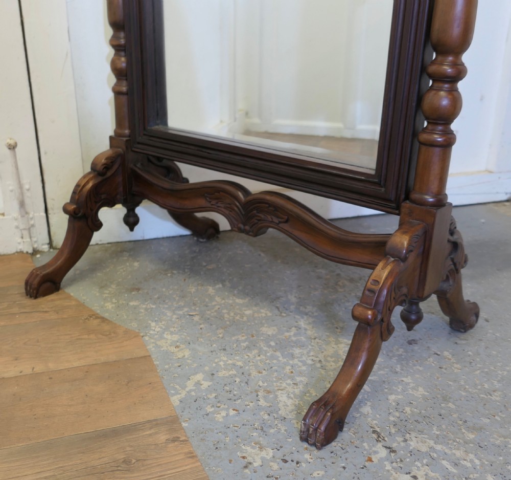 Decorative Carved Cheval Dressing Mirror View V