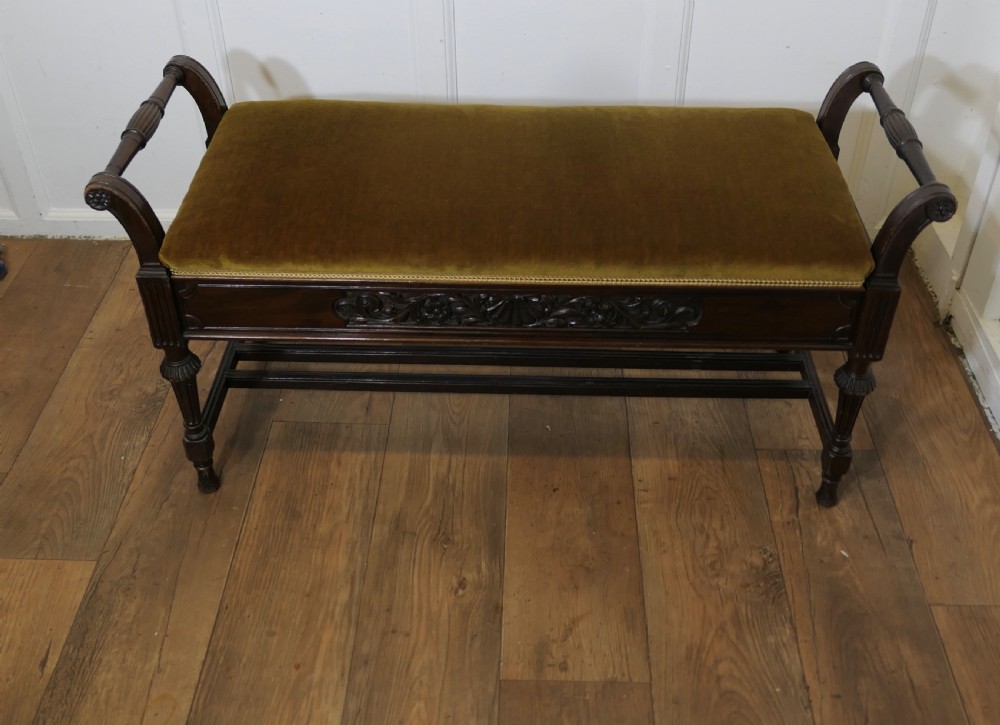 An Edwardian Duet Piano Stool View II