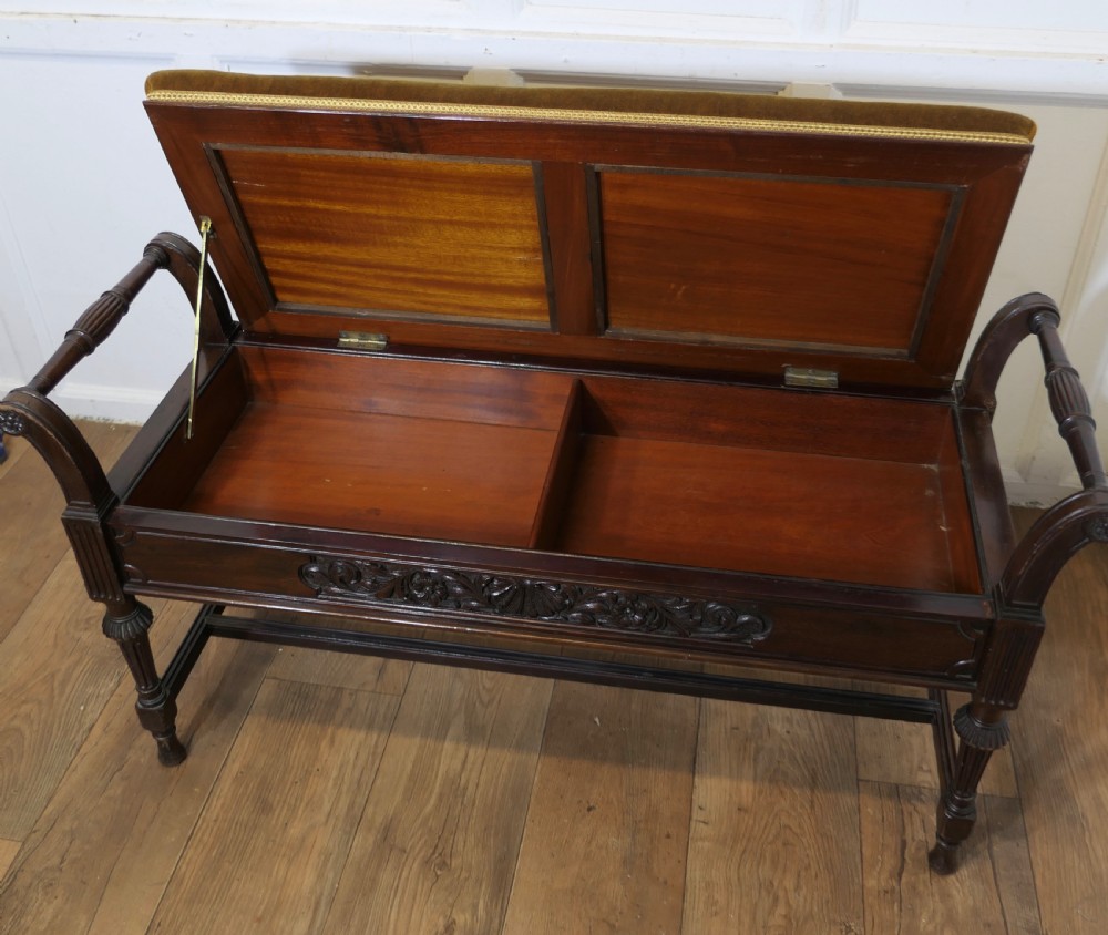 An Edwardian Duet Piano Stool View III