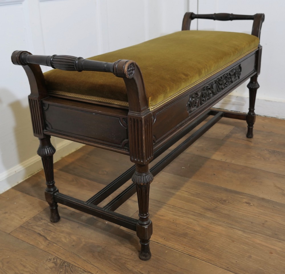An Edwardian Duet Piano Stool View V