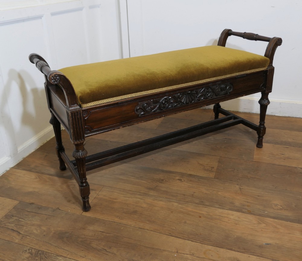 An Edwardian Duet Piano Stool View VII