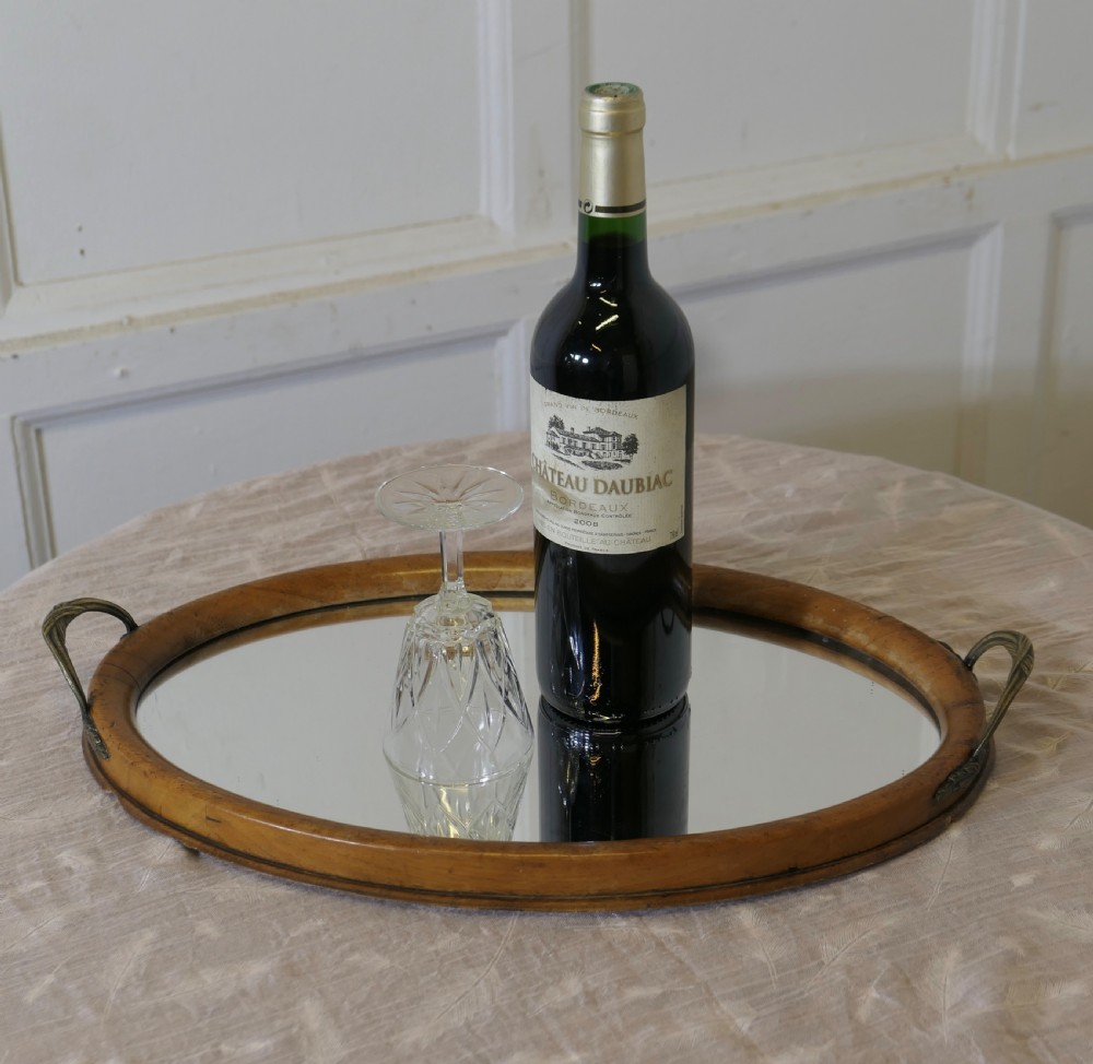 Victorian Oval Sideboard Mirror Tray, Wine Tray View II