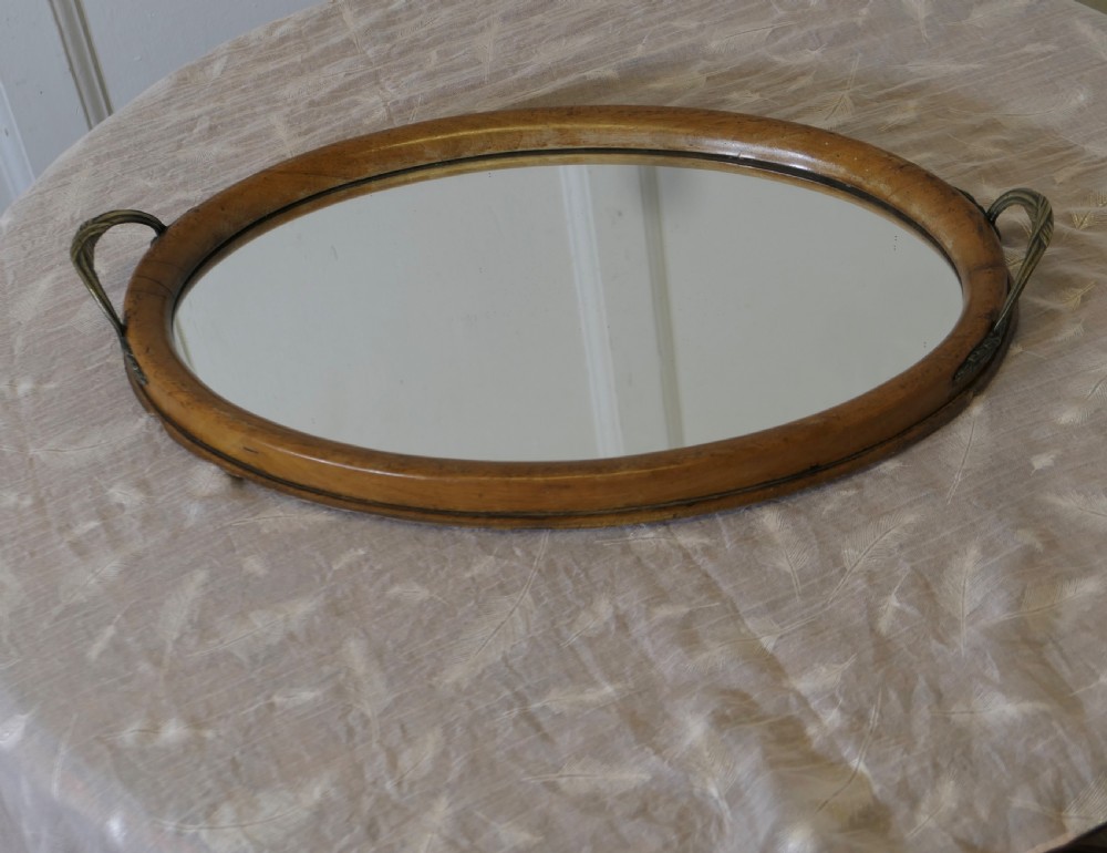 Victorian Oval Sideboard Mirror Tray, Wine Tray View III