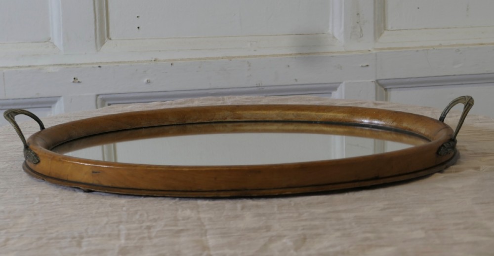Victorian Oval Sideboard Mirror Tray, Wine Tray View VII